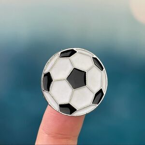 Soccer Ball Enamel Pin/ Brooch Lapel